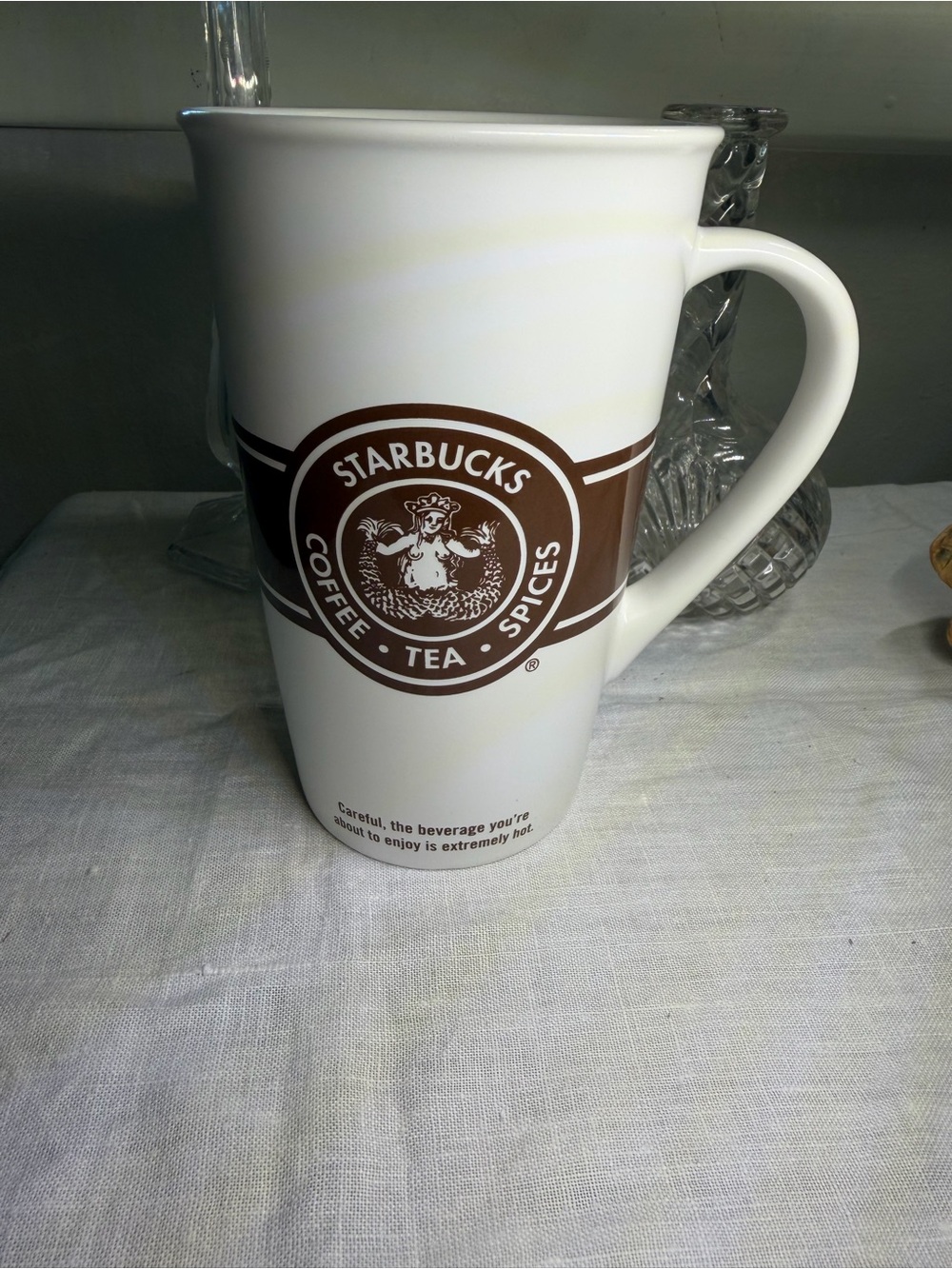 Starbucks 2008 Heritage Brown Siren Logo 16 oz Mug